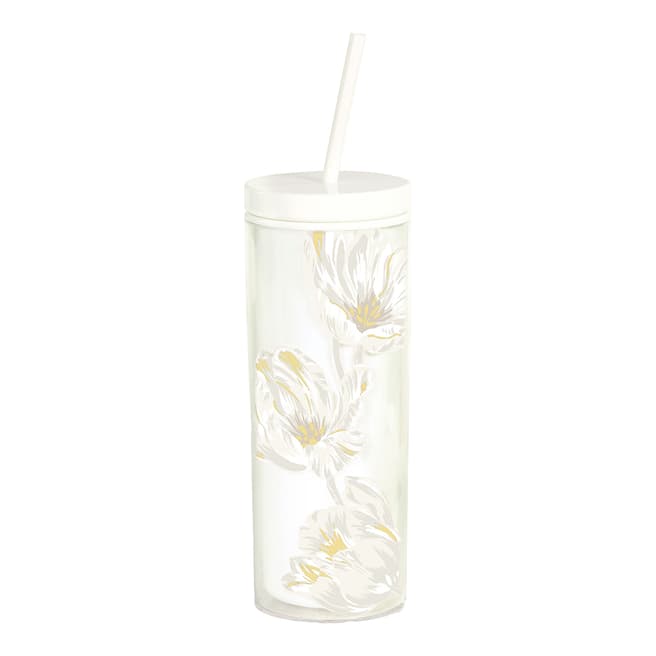 Kate Spade Acrylic Tumbler with Straw, Growing Tulips