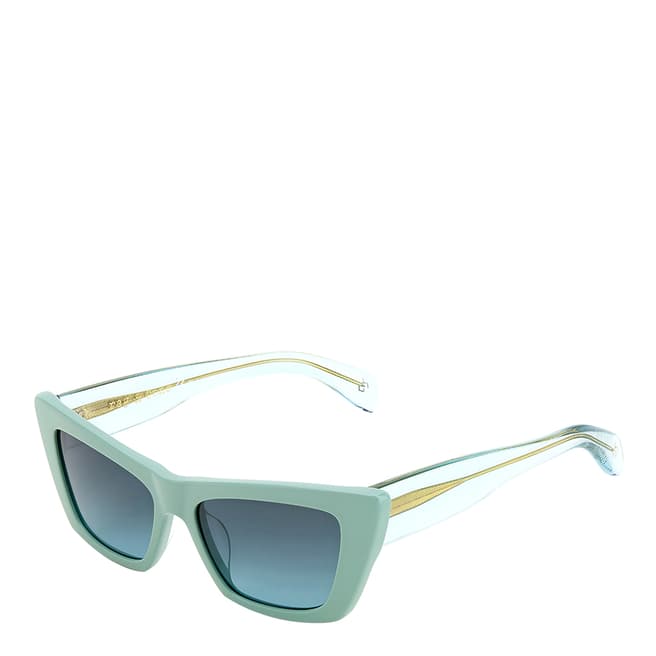 Rag & Bone Green Rectangular Sunglasses 53mm