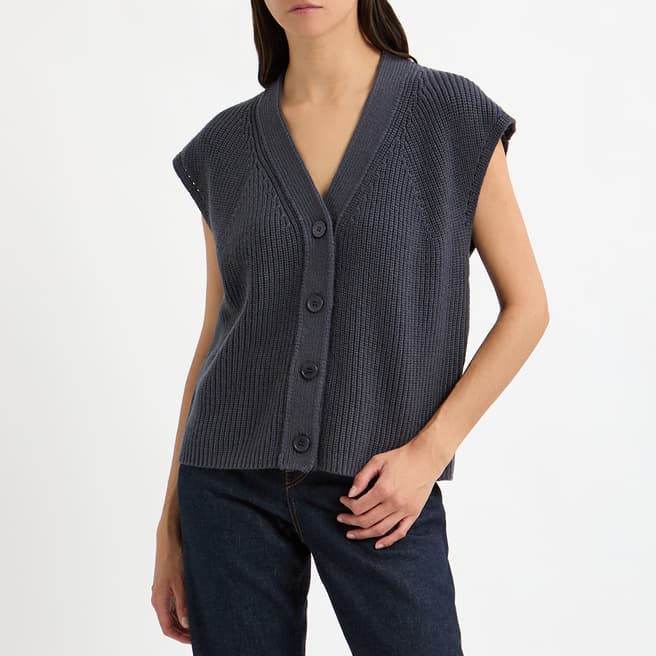 N°· Eleven Slate Sleeveless Cardigan