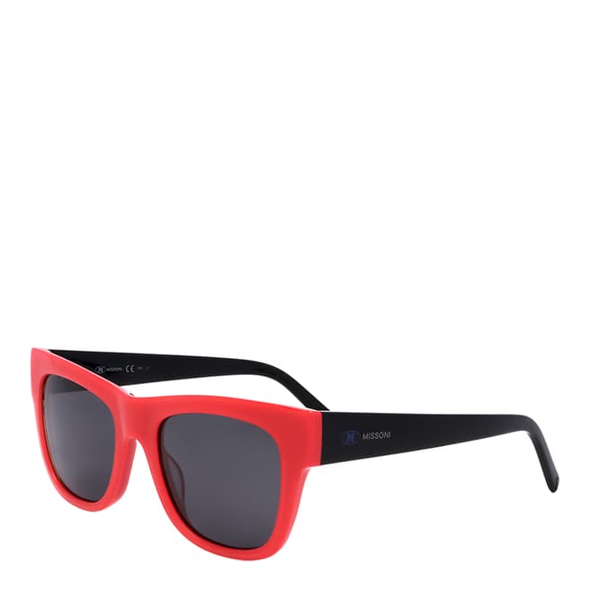 Missoni Red Black Sqaure Sunglasses 52mm