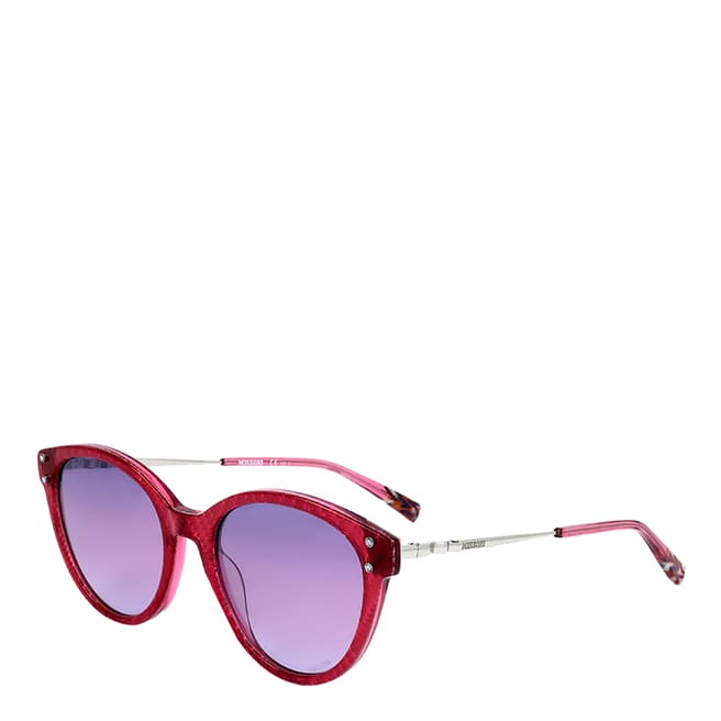 Missoni Fuchsia Pattern Round Sunglasses 53mm