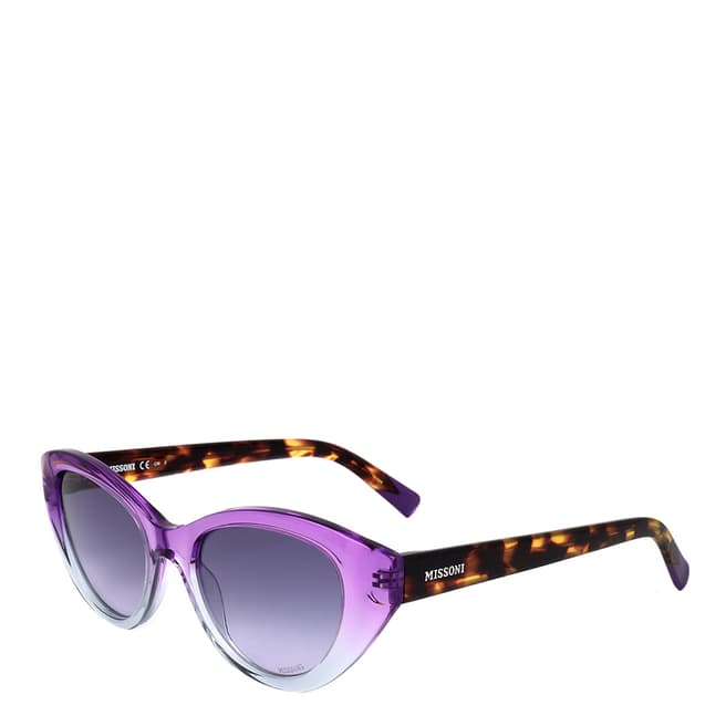 Missoni Violet Havana Cat Eye Sunglasses 53mm