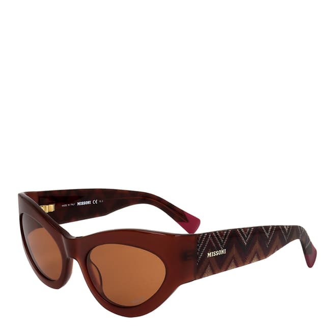 Missoni Brown Cat Eye Sunglasses 55mm