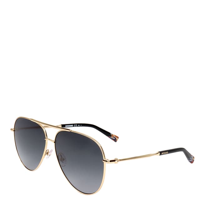 Missoni Rose Gold Aviator Sunglasses 60mm