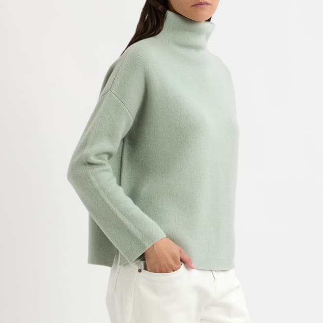 N°· Eleven Green Cashmere Blend Funnel Neck Jumper