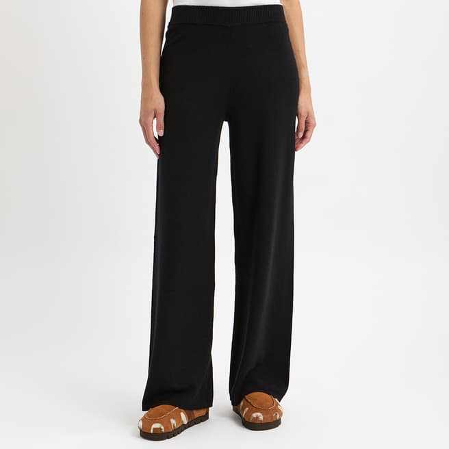 N°· Eleven Black Cashmere Blend Straight Leg Jogger