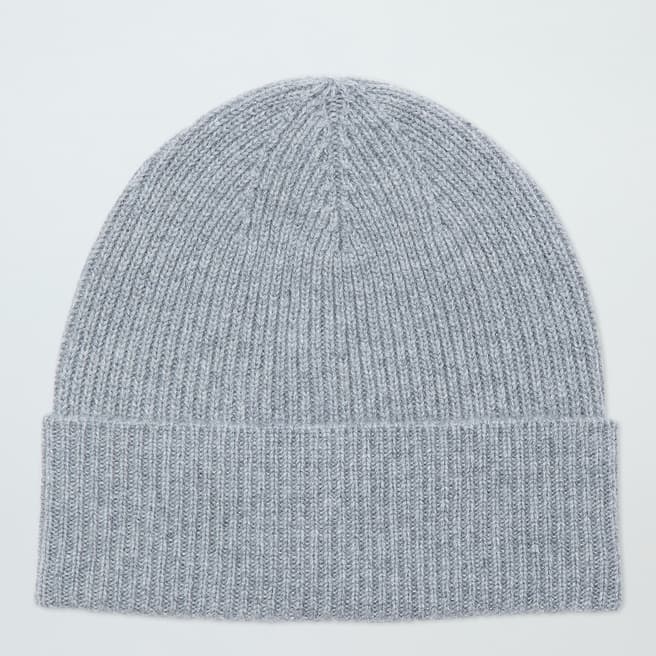 N°· Eleven Grey Cashmere Ribbed Beanie