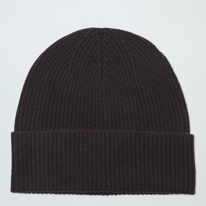 N°· Eleven Brown Cashmere Ribbed Beanie