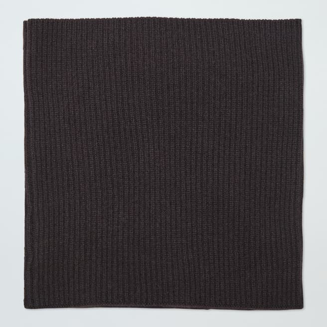 N°· Eleven Brown Cashmere Ribbed Snood