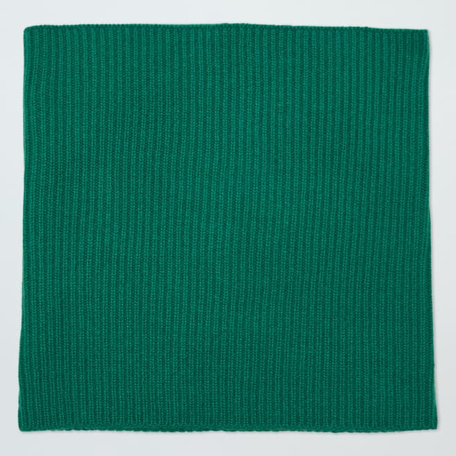 N°· Eleven Green Cashmere Ribbed Snood