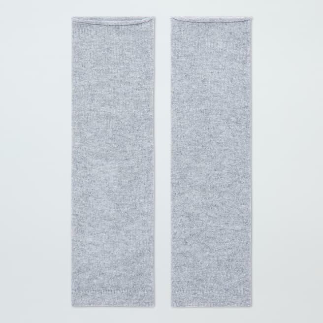 N°· Eleven Grey Cashmere Fine Knit Wrist Warmers