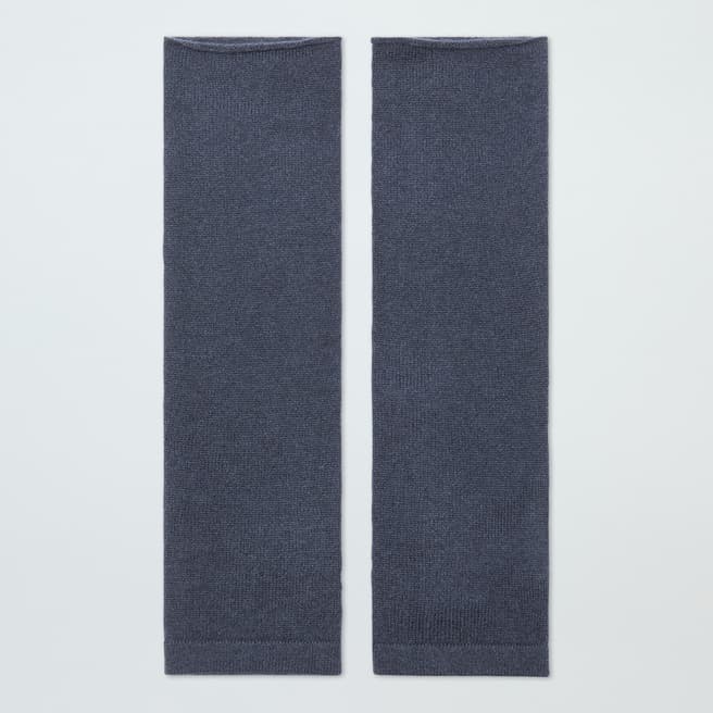 N°· Eleven Slate Cashmere Fine Knit Wrist Warmers