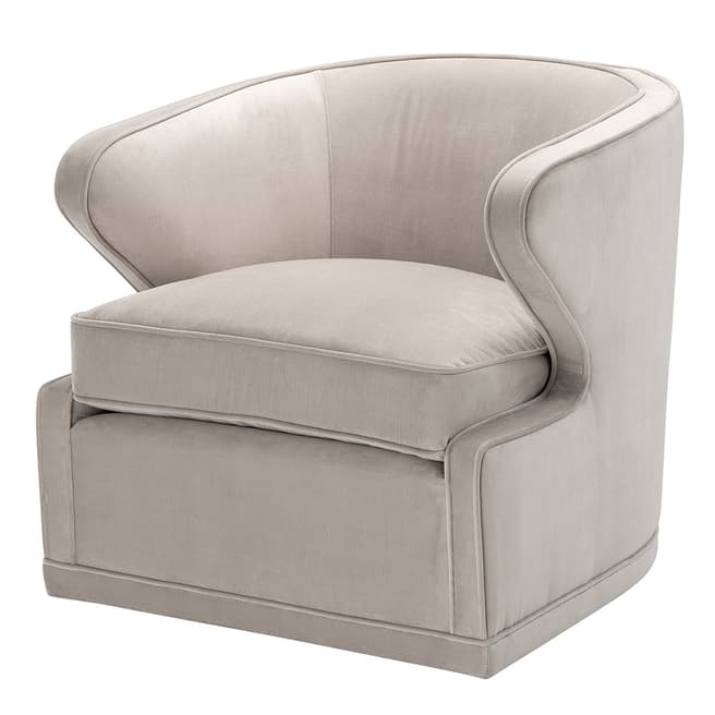 Eichholtz Dorset Swivel Chair, Pebble Grey