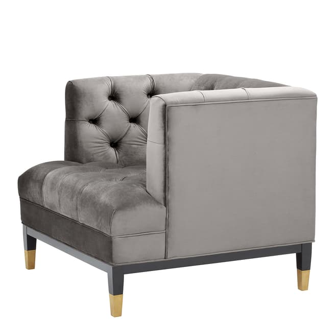 Eichholtz Castelle Chair, Grey Velvet