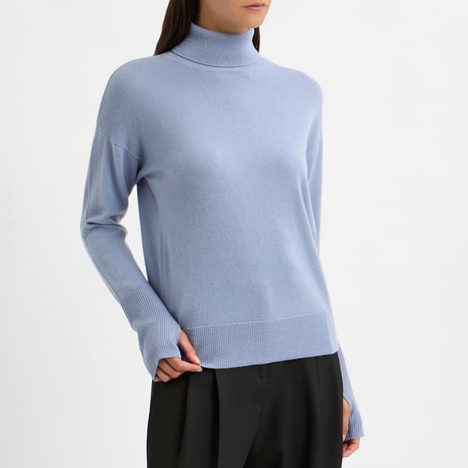 N°· Eleven Blue Cashmere Polo Neck Jumper