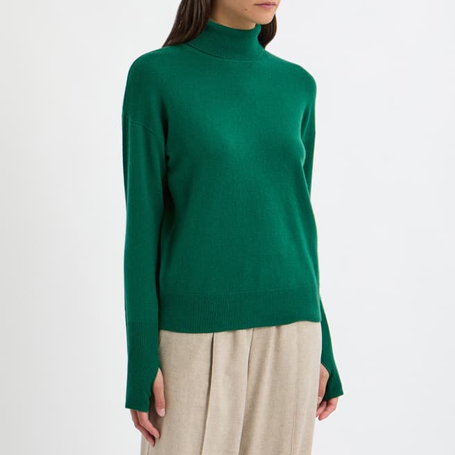 N°· Eleven Green Cashmere Polo Neck Jumper