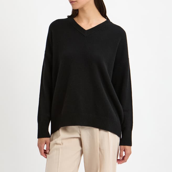 N°· Eleven Black Cashmere V Neck Jumper