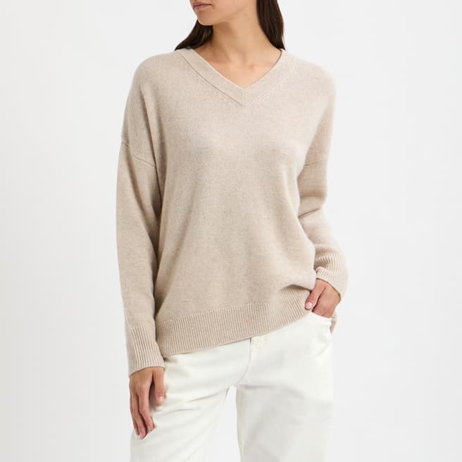 N°· Eleven Cream Cashmere V Neck Jumper