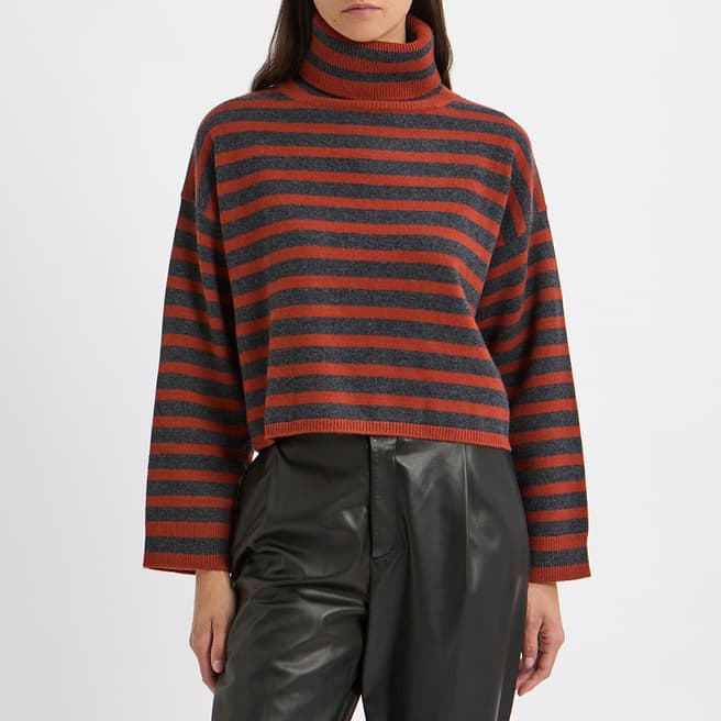 N°· Eleven Copper / Charcoal Wool Stripe Jumper