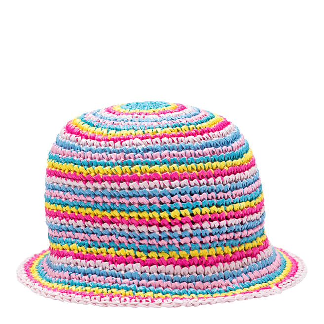 Missoni Multi Striped Straw Crotchet Hat