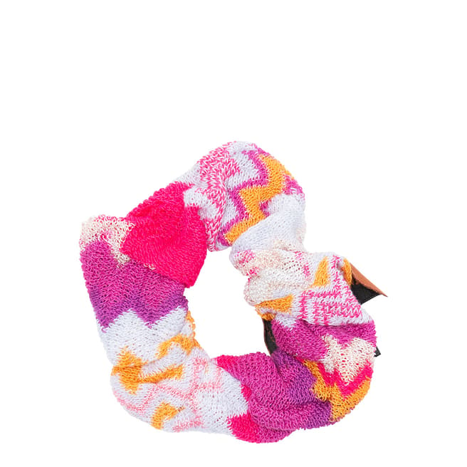 Missoni Pink, Multi Knitted Scruchie