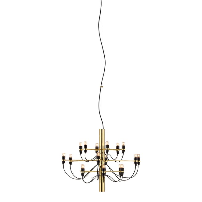 Flos 2097/18 Suspension Lamp, Clear Bulbs, Brass