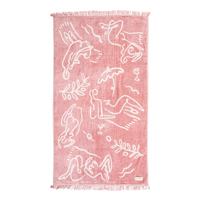 Business & Pleasure Co The Beach/ Pool Towel, Le Basque Pink