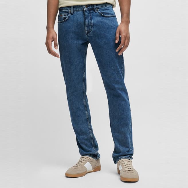 BOSS Mid Blue Delaware Stretch Jeans