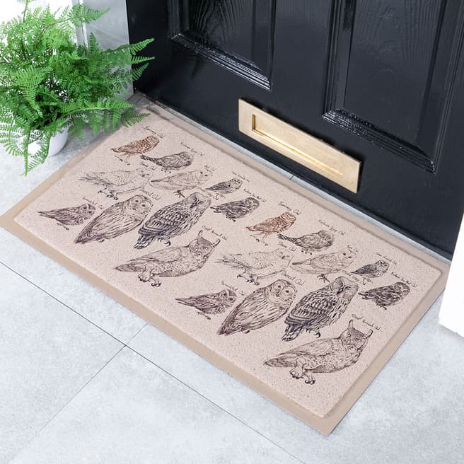 Artsy Doormats Vintage Owls Indoor & Outdoor Doormat - 70x40cm