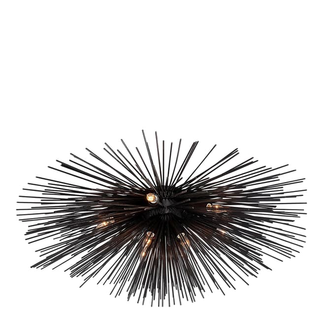 Kelly Wearstler for Visual Comfort & Co. Strada Medium Flush Mount in Aged Iron