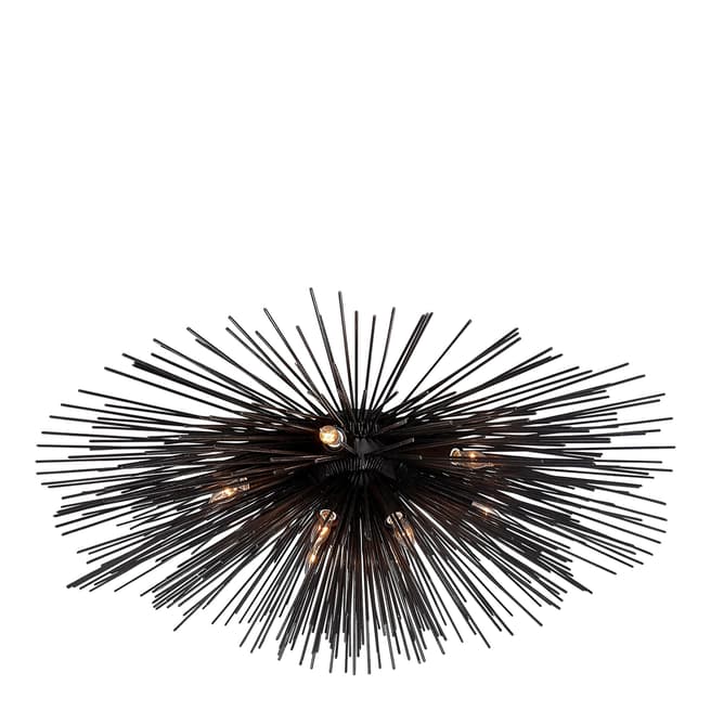 Kelly Wearstler for Visual Comfort & Co. Strada Large Flush Mount in Aged Iron