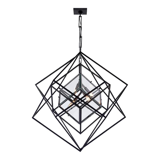 Kelly Wearstler for Visual Comfort & Co. Cubist Medium Chandelier in Aged Iron