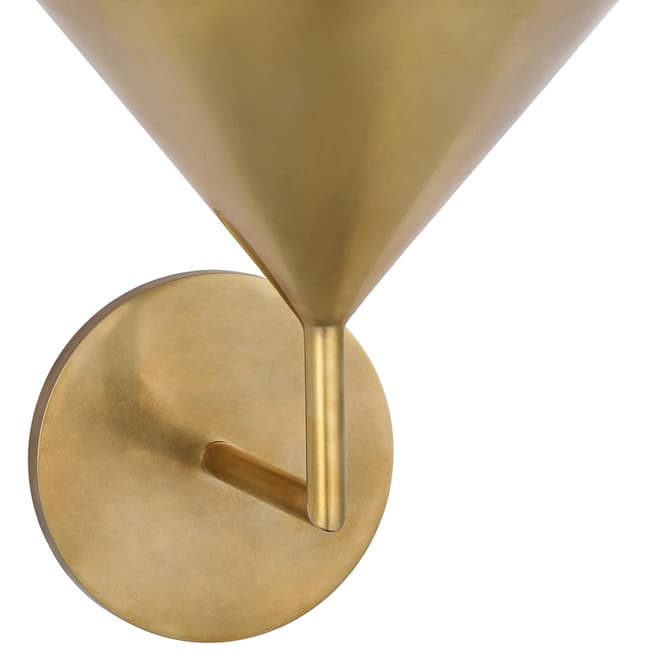 Palmoa Contreras for Visual Comfort & Co. Orsay Small Single Sconce in Hand-Rubbed Antique Brass