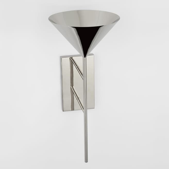 Paloma Contreras for Visual Comfort & Co. Orsay Medium Uplight Sconce in Polished Nickel