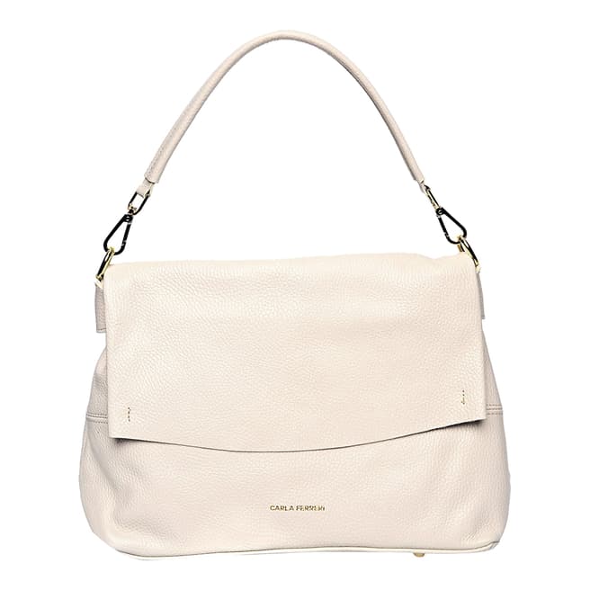 Carla Ferreri Beige Leather Handbag