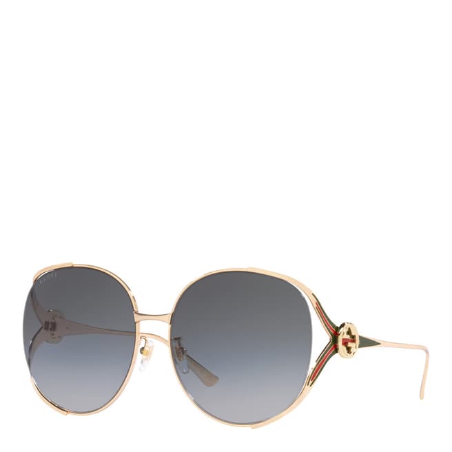 Gucci Women's Gold/Grey Gucci Sunglasses 63mm