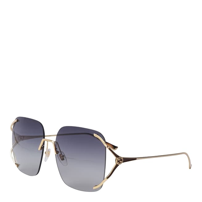 Gucci Women's Gold/Grey Gucci Sunglasses 60mm