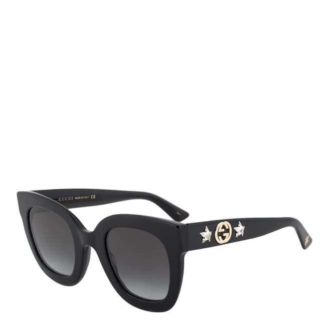 Gucci Women's Black/Grey Gucci Sunglasses 49mm