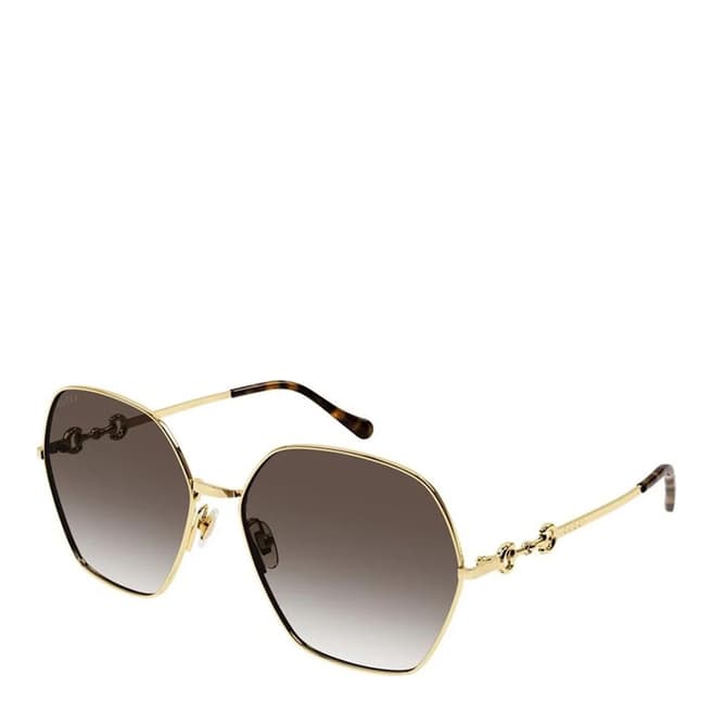 Gucci Women's Gold/Brown Gucci Sunglasses 62mm