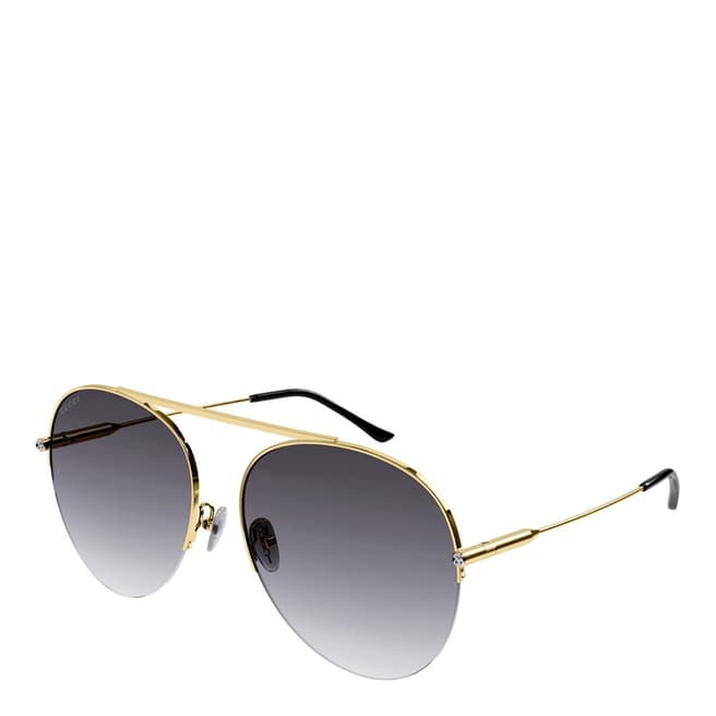 Gucci Women's Gold/Grey Gucci Sunglasses 61mm