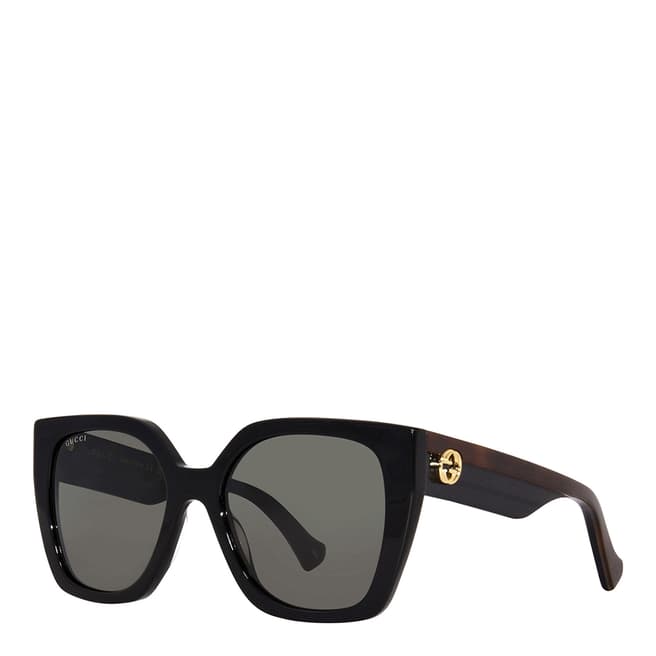 Gucci Women's Black/Grey Gucci Sunglasses 55mm