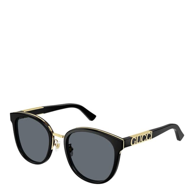 Gucci Women's Black/Gold Gucci Sunglasses 56mm