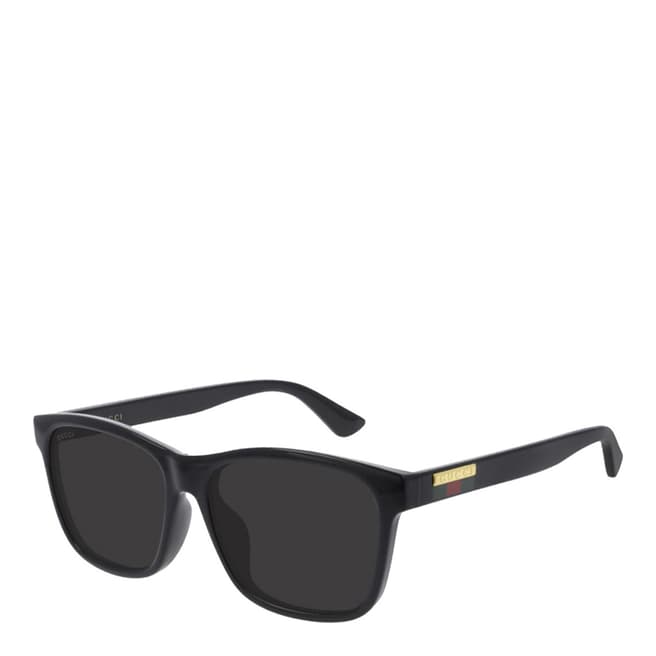 Gucci Men's Black/Dark Grey Gucci Sunglasses 57mm