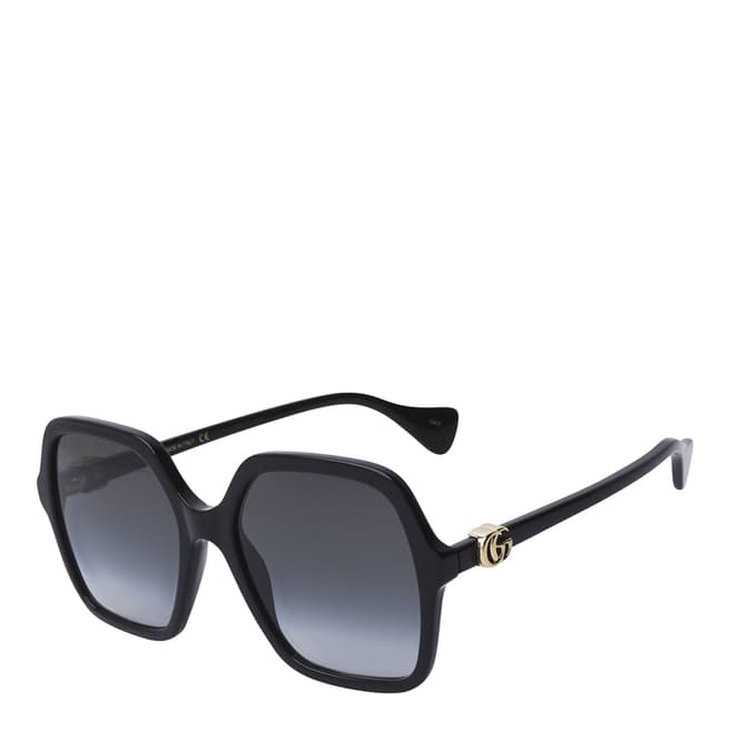 Gucci Women's Black/Grey Gucci Sunglasses 56mm