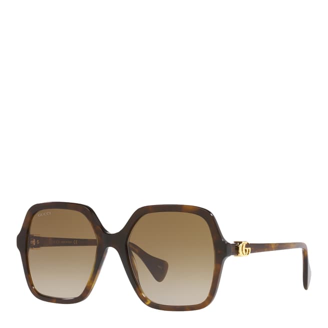 Gucci Women's Brown Gucci Sunglasses 56mm