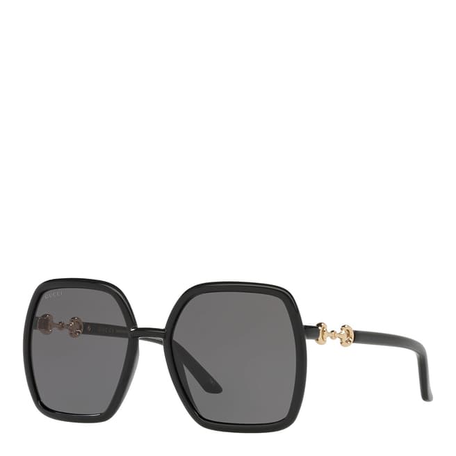 Gucci Women's Black/Grey Gucci Sunglasses 55mm