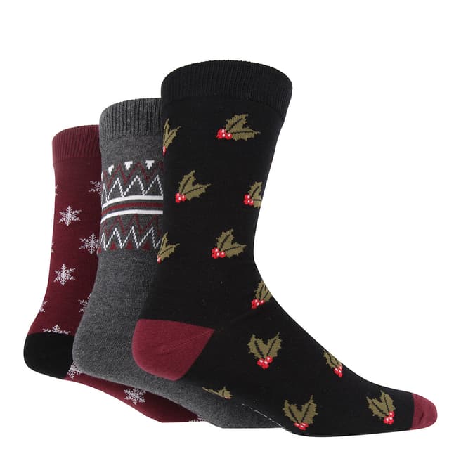 Wild Feet Multi Sock 3pk Seasonal Hanging Gift