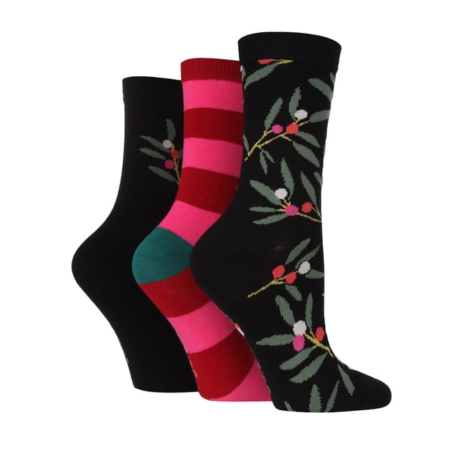 Caroline Gardner Multi 3pk Seasonal Socks