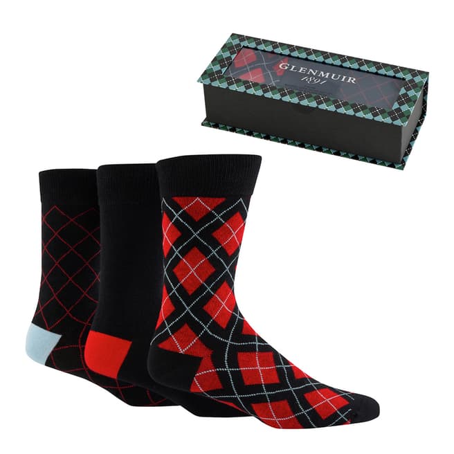 Glenmuir Multi 3 Pack Sock Gift Box