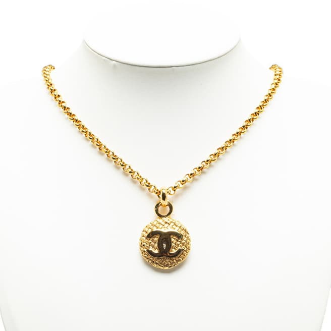 Vintage Chanel Gold Plated Chanel Necklace  - A